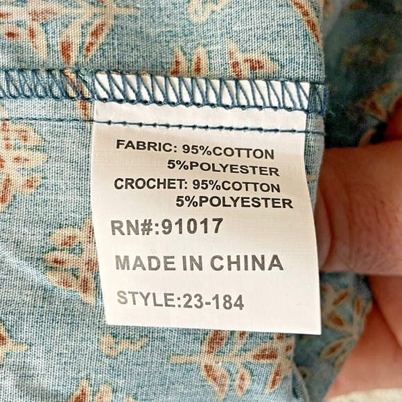 Luna Moon Maxi Skirt Set 2 Piece Teal Peasant Crocheted Ruffled Boho Sz S NEW - Picture 10 of 13